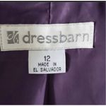 Dress Barn Vintage  Zip-Front Jacket Size 12 Purple Plaid Retro Women Wool Blend Photo 6