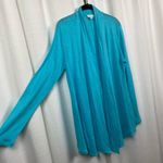 J.Jill  Love Linen Light Blue Linen Long Sleeve Cardigan Sz.M Photo 4