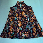 Xhilaration  floral paisley gauzy cutout choker neckline halter midi dress size M Photo 3