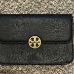 Tory Burch  Chelsea Black Pebble Gold Hardware Convertible Chain Crossbody Bag Photo 0