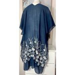 Lava Accessories Navy Floral Embroidered Lightweight Open Kimono One Size Blue Size undefined Photo 8