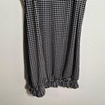 Adrianna Papell  Sleeveless Mock Neck Blouse Smock Ivory Black Gingham Photo 8