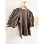 Madewell | NWT Puff-Sleeve Sweatshirt Tee in Dark Surplus Gray | Sz XS Photo 9