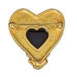 Givenchy Vintage  Cherub Lucite Heart Brooch Jewelry RARE Rhinestone Pin Gold Red Photo 8