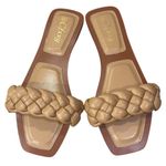 Cfxxy Square Toe Mule Sandal Braided Tan Size 39 (8) Photo 2