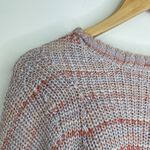 Lucky Brand  Sweater Pink Striped Marled Crewneck Knit Chunky Women Medium NWT Photo 2