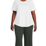 Terra & Sky Womens Terry Cotton Knit Wide Leg Pants Size 0X 14W Pockets NWOT Photo 2