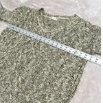 Altar'd State  Crochet Sweater Women's Medium Brown Long Sleeve Raw Hem V-Neck Photo 5