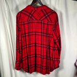 J.Jill Womens 2X Red Plaid Rayon Button Down Long Sleeve Shirt Top Photo 12