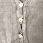 Linen gray ladies midi pullover shirt dress made in Italy lightweight cute Size M Photo 4