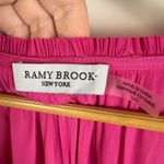 Ramy Brook  Pink Mini Dress‎ Large Ruffle Neck Smocked Waist Lightweight Resort Photo 6