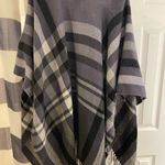 Banana Republic  Cashmere Blend Karen Purple Plaid Shawl/Cape/Wrap Photo 2