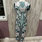 Style & Co Embellished Rhinestone Burst Blue 2010s Maxi Dress Womens Petite Med Photo 3