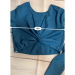 JoyLab  Long Sleeeve Crop Twist Front Athletic Top Blue XL NEW Photo 5