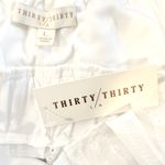 THIRTY THIRTY Eyelet Lace Ruffled Strapless Peplum Crop Top White Size L NEW Size L Photo 3