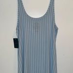 Tommy John Second Skin Sleep Loungewear Tank Light Blue Striped Small Photo 3