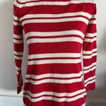 J.Crew  • Cherry Red Striped Boatneck Sweater Photo 3