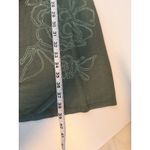 Aventura Womens Size L Sleeveless V Neck Stretch Midi Dress Olive Green Floral Size L Photo 6