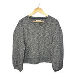 Madewell  Textured Slubby Knit Crewneck Pullover Top Gray‎ Women Size Large Photo 2