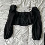 Princess Polly NWT Black Long Sleeve Crop Top Photo 5