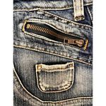 L.A. Blues  Jean Skirt Size 10 Faux Zipper‎ Pockets Front 15 3/4" Waist x 15" Long Photo 3