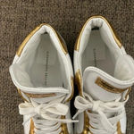 Alessandro‎ Dell'acqua Embelished High Top Sneakers in White & Gold EU 38 Size 7 Photo 9