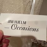 Jim Hjelm Occassion Cream Satin Skirt White Glass Beaded Sleeveless Blouse Sz 14 Photo 5