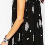 Free People  Black Sleeveless Tree Swing Tunic Dress Photo 0