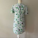 Ann Taylor NEW Floral Flutter Sleeve T-shirt Dress Blue Short slv Cool Peri Sz 6 Photo 1