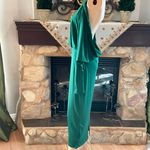 ASOS Elegant Slinky High Neck Blouson Sleeve Open Back Midi Dress 10 Photo 13