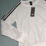 Adidas  Like New Women’s 3-stripe mesh long-sleeve shirt Photo 4