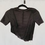 Black Cut Out Crop Top Photo 4