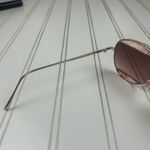 Floral Aviator Sunglasses Rose Gold Frame Pink Gradient Lenses Brown Photo 4