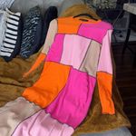 Eloquii New Anya Patchwork Colorblock Bodycon Dress in Pink & Orange Photo 3
