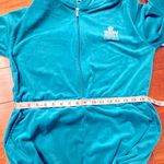 Juicy Couture NWT Juicy By Jumpsuit peacock Velour Hooded Long Sleeve Zip Up L Photo 14