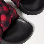 Bernardo ANTHROPOLOGIE Rylee Braided Puffy Plaid Band Slides Comfort, Size 7 Photo 7