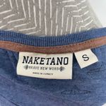 Naketano Sailboat Paper Boat Blue Blouse Top Short Sleeve Novelty Print Size S Photo 8