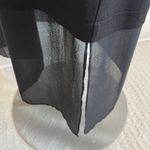 Eileen Fisher  Black Silk Georgette Double Layer Dress Photo 6