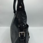 Liz Claiborne vintage Black Textured Shoulder Bag with Adjustable Strap Photo 4