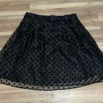 Elle  A-line layered polka dot skirt Black Sheer overlay Bow Size 14 Flirty Photo 1