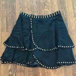 First Love Black Studded Women's Scalloped Skirt Photo 0