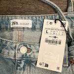 ZARA  Crop Denim Jean Spaghetti Strap Top - NWT Photo 3