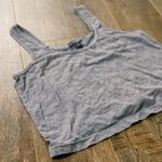 American Eagle  Grey Crop Top Tank Lace Backside Size Medium Coverup Casual Photo 4