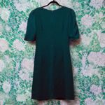 Black Halo  Dark Green Remus Ruched Puff Sleeve Crepe Dress Size 12 Photo 3