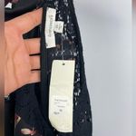 Francesca’s Black Red Metallic Floral Halter Fit &‎ Flare Dress Size XS Photo 5