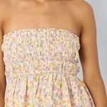 American Eagle  Smocked Floral Tube Top Medium Photo 2
