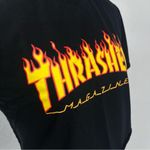 Thrasher Magazine Cropped Black Tshirt‎ Boxy Casual Rocker Heavy Metal Cotton Photo 5