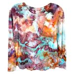 Old Navy  Small Top Handmade Tie Dye Long Sleeve Earthy Boho Artsy‎ Grunge 1391 Photo 1
