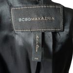 BCBGMAXAZRIA Navy Black Satin-Trim Blazer Size XXS Business Casual Office Photo 4