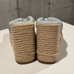 Paloma Barcelo NWOB 39 Tess Slip On Espadrille Platform Wedge Sandals Leather Green Size 8.5 Photo 5